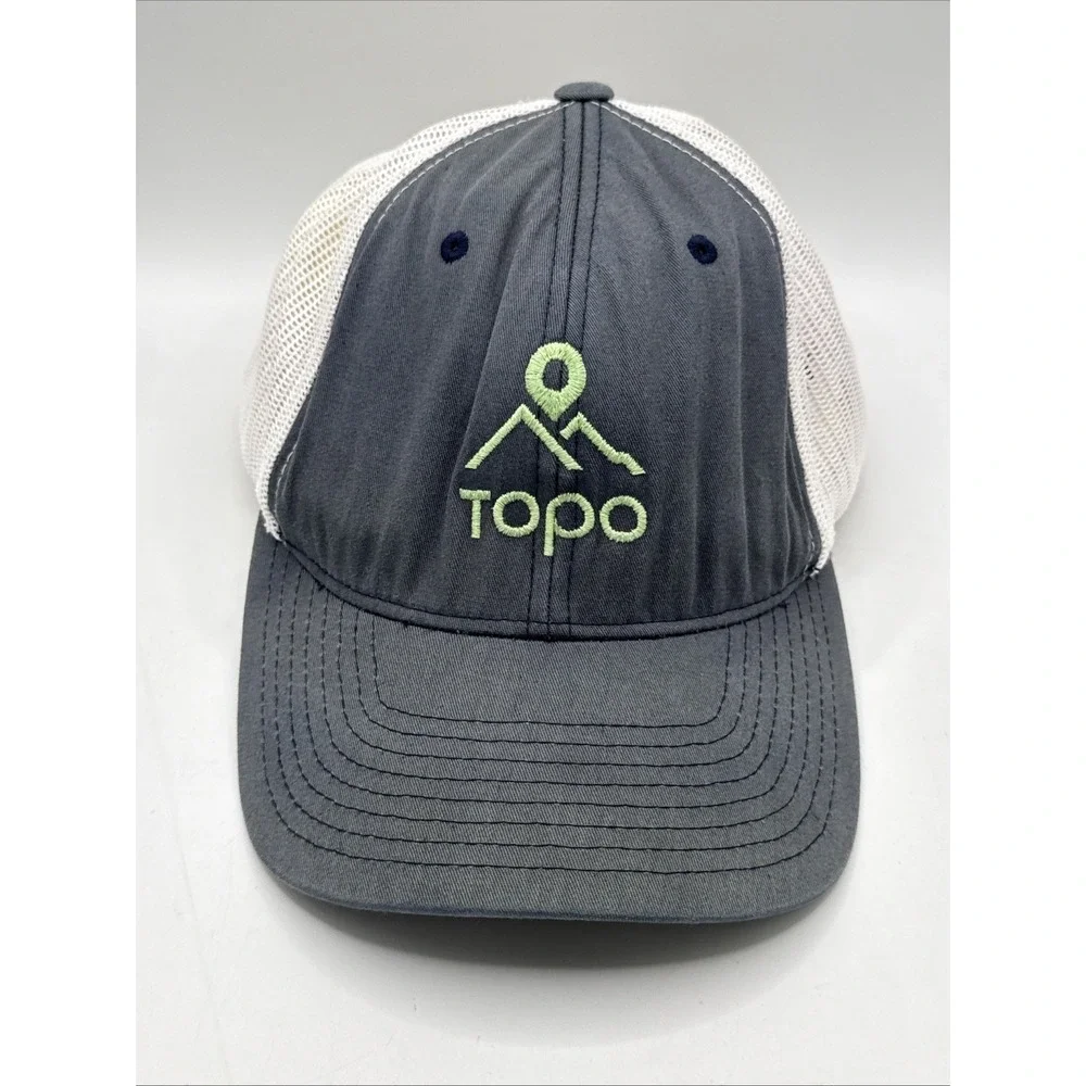 Topo Designs SnapBack Trucker Hat Gray/Green One Size